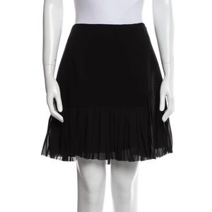 CINQ À SEPT Pleated Accents Mini Skirt